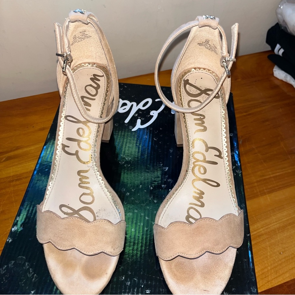 Sam Edelman Odila Heeled Sandals in Camel Suede